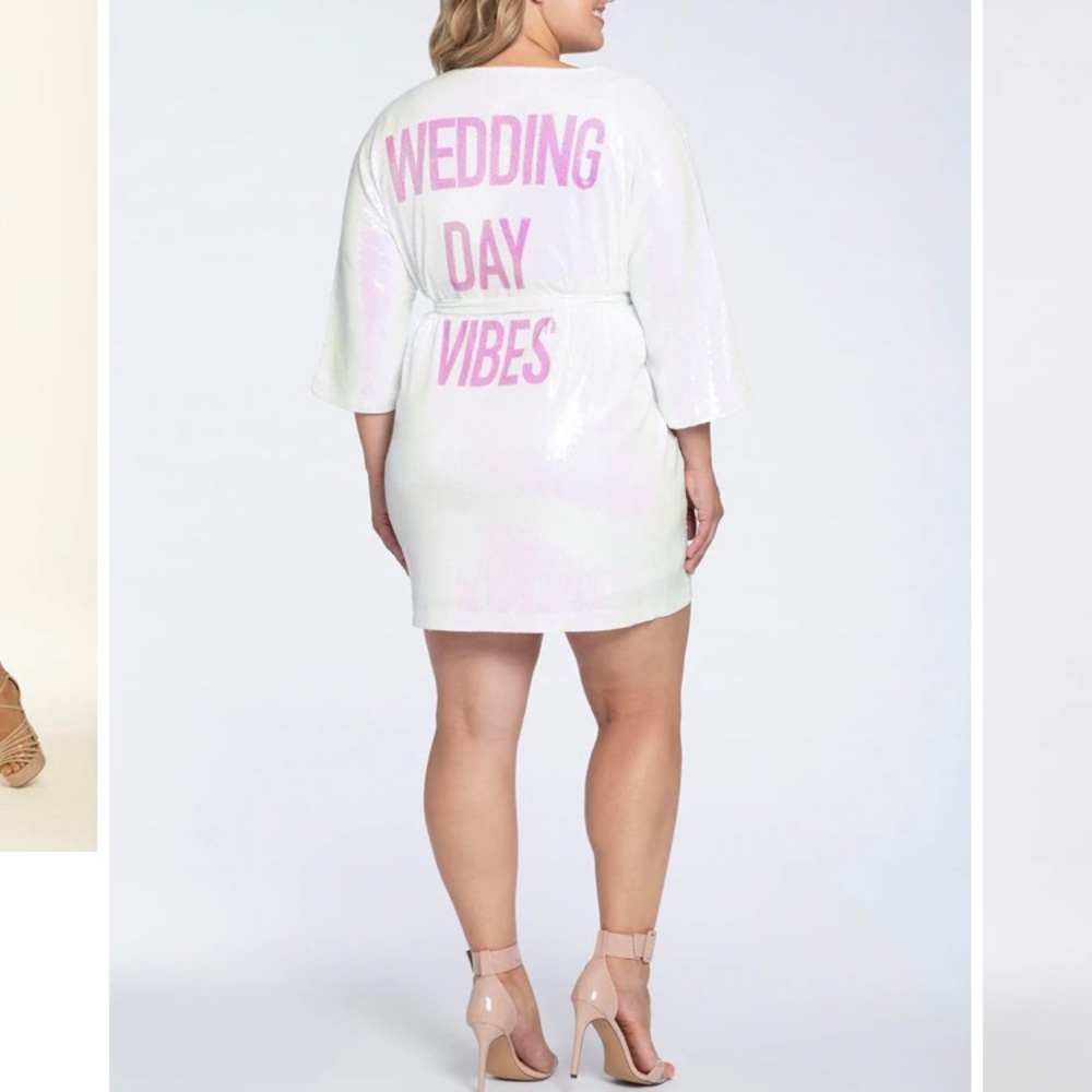 Hayley Paige sequin wedding day vibes robe